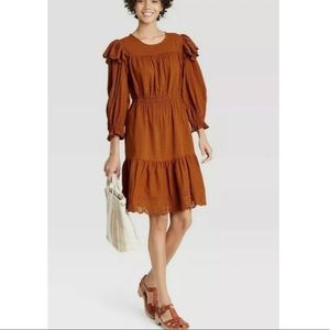 Universal thread rustic orange plus size dress with pockets